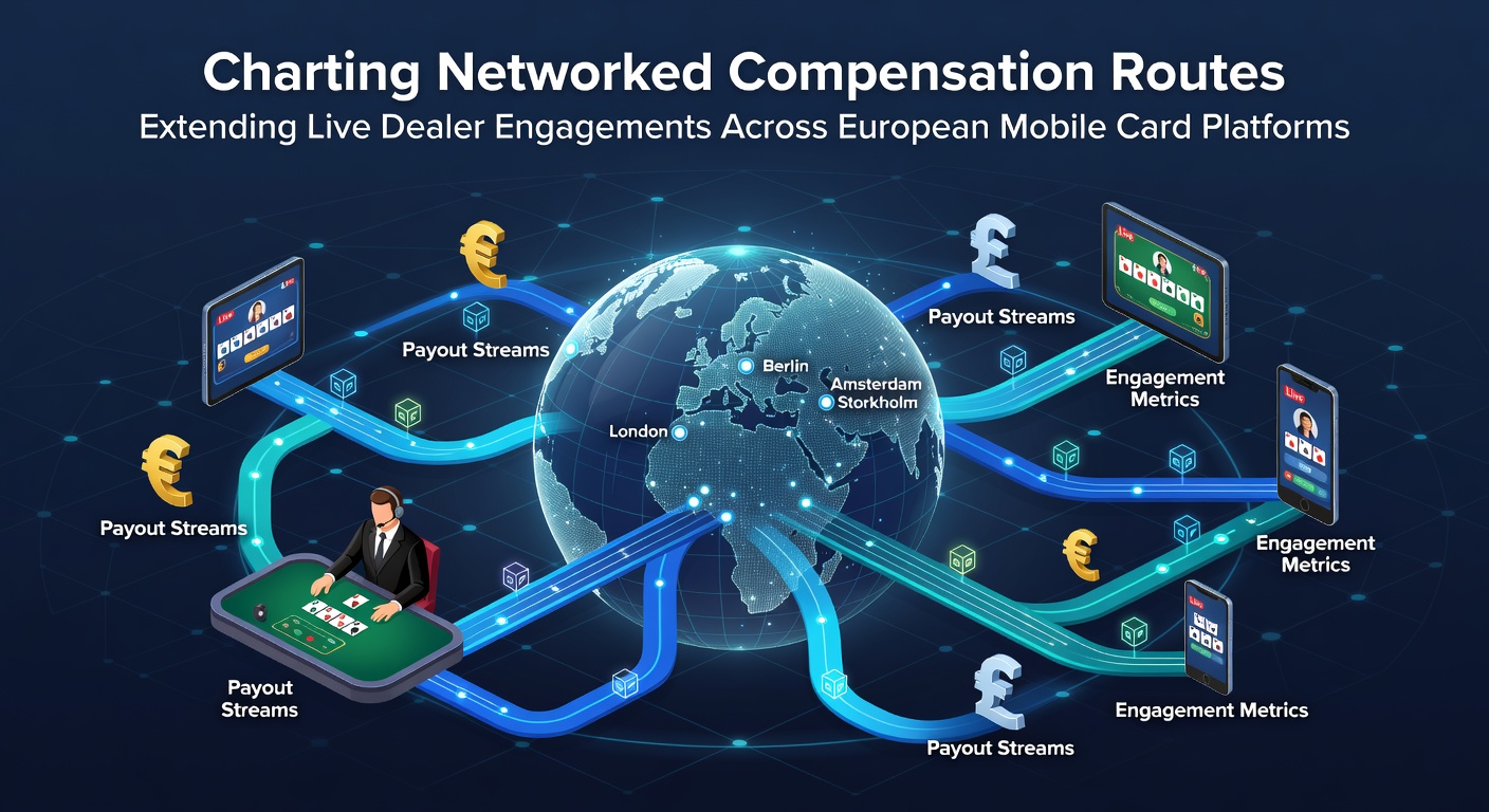 Illustration vernetzter Belohnungspfade in mobilen Live-Dealer-Umgebungen für europäische Kartenspieler