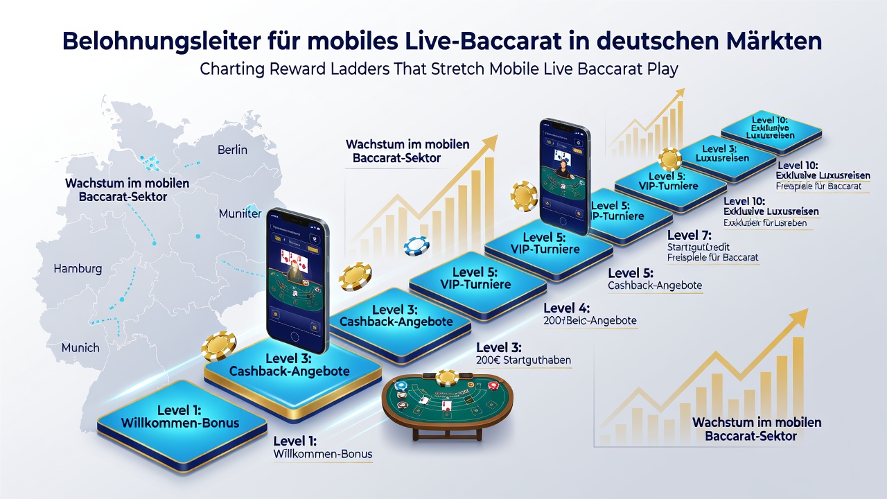 Mobile App-Darstellung von Belohnungsfortschritt bei Live-Baccarat