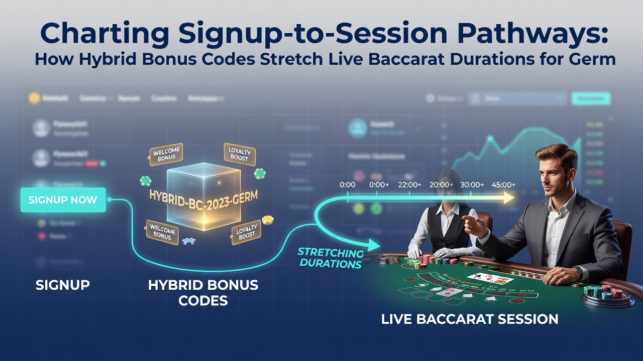 Illustration von mobilen Live-Baccarat-Sessions mit hybriden Bonus-Codes und erweiterten Pfaden