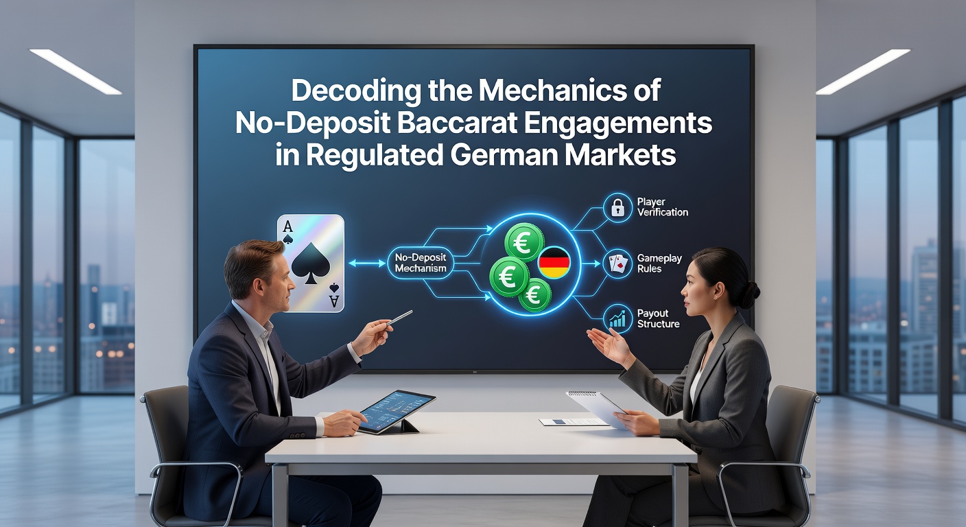 Illustration der No-Deposit-Baccarat-Mechaniken in deutschen Casinos mit Fokus auf regulatorische Rahmenbedingungen