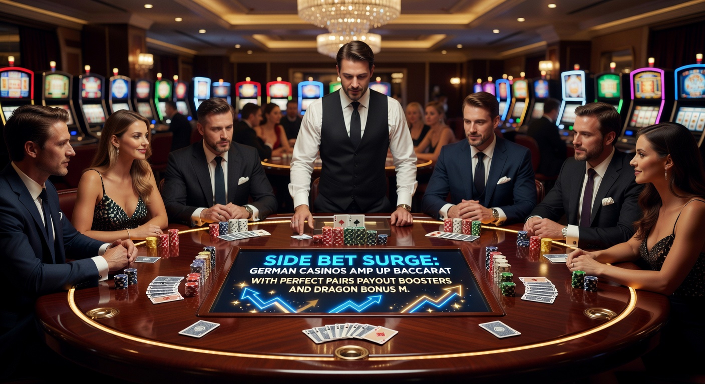 Detaillierte Auszahlungstabelle für Dragon Bonus Side Bet auf einem Baccarat-Lebendesk, mit Multiplikatoren bis 200:1