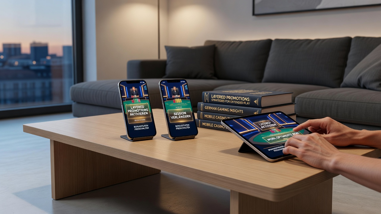 Detailansicht einer mobilen Baccarat-App mit aktiven Promotionsebenen und Live-Dealer-Tisch