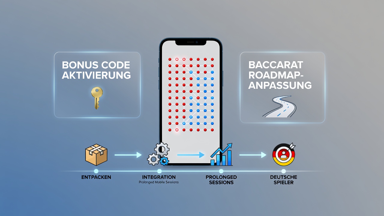 Visualisierung der Integration von Bonus-Codes mit Baccarat-Roadmaps auf mobilen Geräten